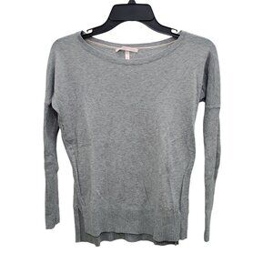 Victoria's Secret Women's Retro Light Gray High‎ Low Hem Lightweight Knit Top XS